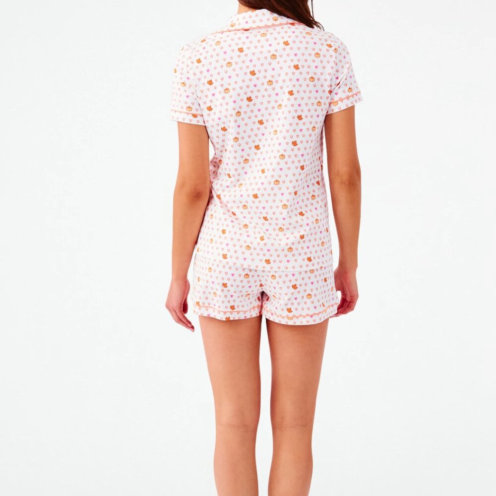 Roller Rabbit Autumn Hearts Polo Pajamas Short Sleeve - Picture 5 of 7